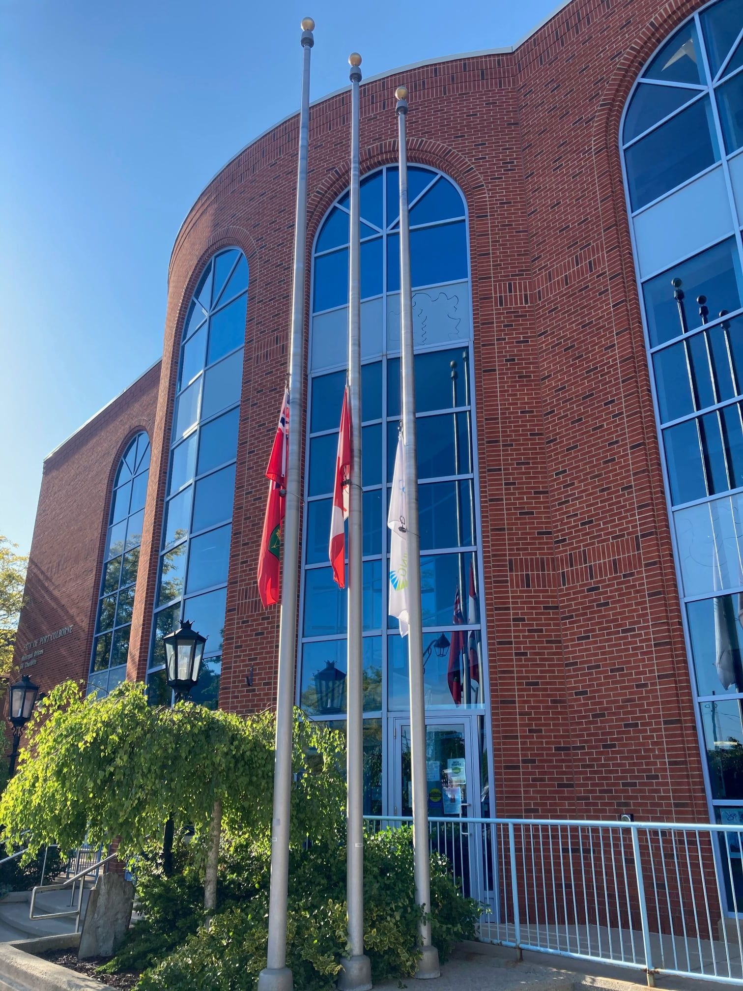 Flags lowered at Port Colborne City Hall